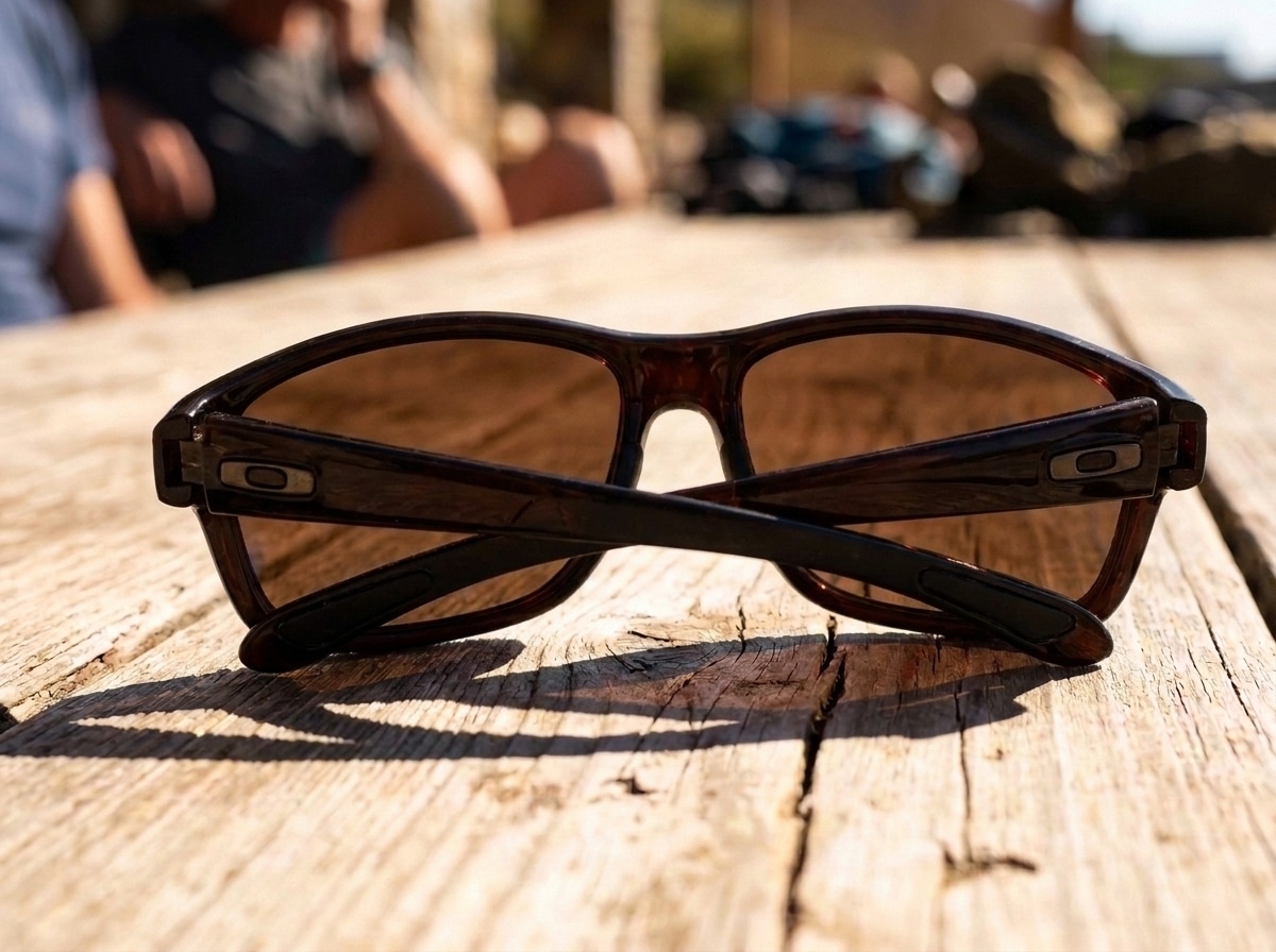 Sunglasses with Drivewear lenses in bright sunlight
